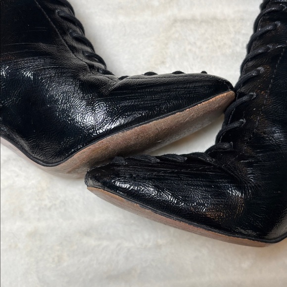 Sam Edelman Carney lace-up block heel whimsygoth boot, black size 5.5 - Picture 10 of 11